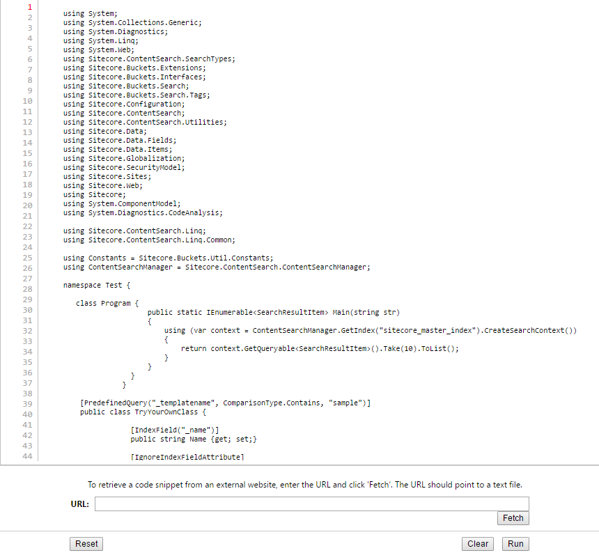 Testing Sitecore ContentSeach API queries using the Linq Scratchpad